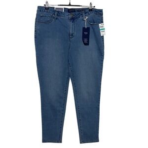 Charter Club Jeans Womens 16 36x28 Blue Skinny Bristol Ankle Tummy Slimming NEW